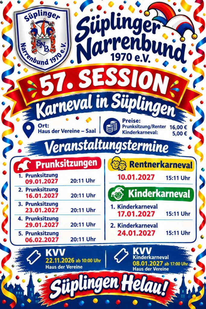 Termine der 57. Session des SNB 2027